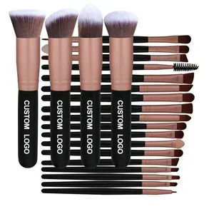 Professional 22PCS Makeup Cosmetic Brushes Private Label Wholesale Customized Synthetic Makeup Brushes Set