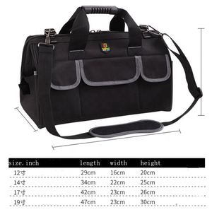 Oxford Durable 8 Inner Electrician Tote Carrier Tool Bag With Big Mouth and Shoulder Strap - Product Image 4