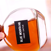 Transparante 250ml 500ml platte ronde bolvormige glazen flessen, lege glazen flessen voor fruitwijn, koude koffie