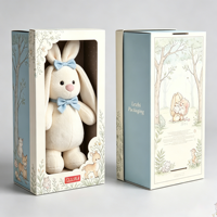 Boîte en carton pliable personnalisée avec fenêtre pour cadeaux de poupées, grand emballage, boîte à jouets pour enfants