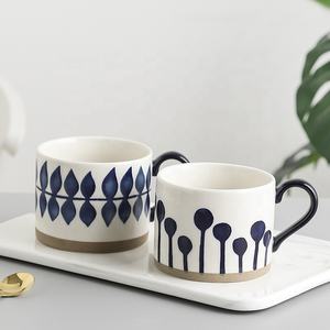 <span class=keywords><strong>Disegno</strong></span> a sublimazione personalizzato grande capacità sotto la tazza di latte di farina d'avena color smalto tazza di caffè in ceramica dipinta a mano - Product Image 4