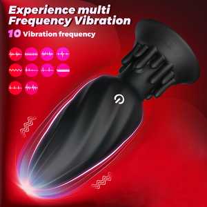 Wasserdichter Leiser Silikon <span class=keywords><strong>Anal</strong></span> Sex Toy Vibrations-Analdildo Analplug Drahtlose APP Gesteuerter Rotierender Analvibrator für Frauen Männer - Product Image 2