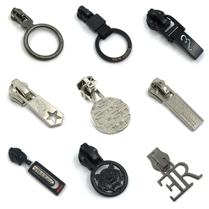 Poignées zippées en or plaqué de haute qualité Nom de marque personnalisé Logo en métal Extracteur de fermeture éclair pour vêtements/sac - Product Image 5