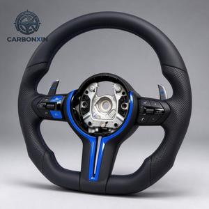 Volante Personalizado para M3 E92 F30 F10 - Fibra de Carbono Deportiva con Función de Calefacción, Agarre Estándar, Plug & Play - Product Image 1