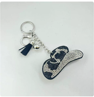 Pendentif multi-imprimé léopard style cowboy, entièrement orné de strass étincelants avec pompons, ornement suspendu de haute qualité, porte-clés le plus vendu