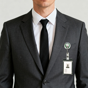 OEM Tên đính kèm tùy chỉnh <span class=keywords><strong>UAE</strong></span> Falcon mô hình ID rút lại kim loại rim mềm cao su UV in EXPO Nhân Viên Công ty vượt qua Thông tin - Product Image 5