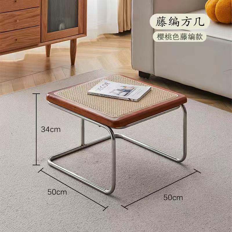 Petite table d'appoint en rotin [vert cerise]