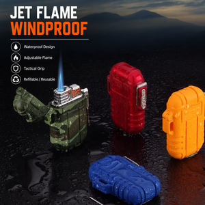 Briquet torche portable écologique personnalisé, étanche, coupe-vent, rechargeable au gaz <span class=keywords><strong>butane</strong></span>, flamme bleue, pour cigares, barbecue, cigarettes, extérieur - Product Image 5