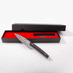 <span class=keywords><strong>3</strong></span>インチステンレス鋼フルーツペアリングナイフレーザーパターン付き小型キッチンポケットナイフ革シース付き - Product Image 5