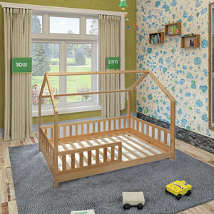 <span class=keywords><strong>Letto</strong></span> per <span class=keywords><strong>Bambini</strong></span> in Legno Massello <span class=keywords><strong>Montessori</strong></span> DISHI, Arredamento per Camera da <span class=keywords><strong>Letto</strong></span>, Design Moderno per <span class=keywords><strong>Letto</strong></span> a Casetta per Bambine - Product Image 2