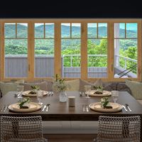 Système de fenêtres et portes horizontales à double vitrage en bois et aluminium composite CLEARVIEW ELEVATE SERIES, isolation thermique, extérieur