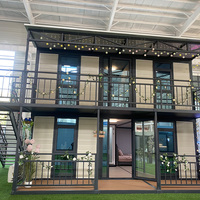 Maison préfabriquée en conteneur duplex à deux étages en acier extensible de 20 pieds