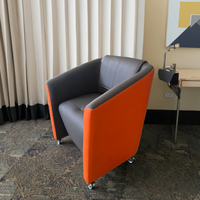Chaise en cuir mobile polyvalente pour les hôtels et les invités-Logo personnalisable, meubles de chaise de client de haut confort pouvant être personnalisés