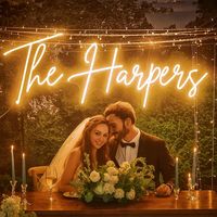 Letrero LED de Neón Personalizado para Boda Neonawall, Luz Acrílica Personalizada para Novios, Fondo para Recepción, Aniversario, Fiesta de Compromiso