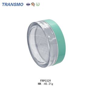 Boîte de poudre pour bébé vide en gros, boîte de poudre à marque privée, boîte ronde en plastique transparent pour fard à joues - Product Image 3