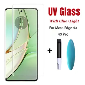 Protecteur d'écran en verre trempé 3D incurvé pour Motorola Moto Edge 40 Neo pour Moto Edge 40 Pro verre de protection UV