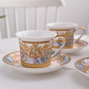 Ensemble de café en céramique écologique de luxe royal nordique de 15 pièces avec boîte cadeau en porcelaine osseuse - Product Image 4