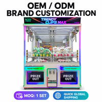 Machine à griffes double puissante et durable, à monnayeur, pour la capture de prix, au design moderne, en vente, choix privilégié pour le divertissement