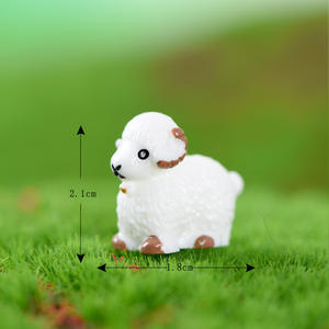 Encantador 3D Animal de granja miniatura cabra oveja diseño resina artesanía llavero Diy Accesorios - Product Image 2