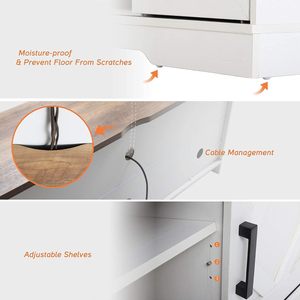 ที่จัดเก็บข้อมูลที่ทันสมัยสำหรับห้องนั่งเล่นประตูโรงนาแบบเลื่อนได้ - Product Image 4