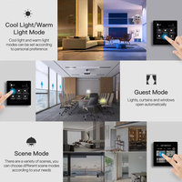 Panneau de contrôle domestique intelligent Tuya WiFi Zigbee LCD HD tendance 2026 pour l'UE, prend en charge la connexion de plusieurs appareils PST-CCP-TY-EU-LN