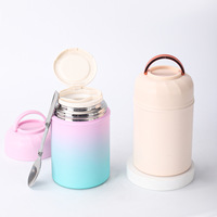 Pot de conservation alimentaire en acier inoxydable de 500 ml sans BPA, thermos alimentaire isolé sous vide
