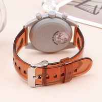 Nouveau bracelet de montre en caoutchouc TPU transparent de 20 mm pour MoonSwatch, bracelet de remplacement de luxe
