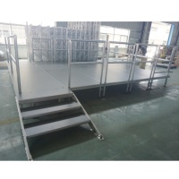 Plateforme de Scène Portable Professionnelle à Montage Rapide, Pieds en Alliage d'Aluminium, Sans Électricité Requise, Certifiée CE, RK RK-ASP4X8I, Église