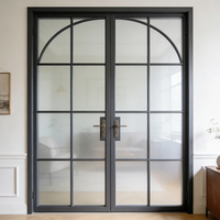 Puertas Corredizas de Vidrio y Aluminio Personalizadas para Patio de Villa, Estilo Francés, con Rejilla de Doble Vidrio, Insonorizadas, Resistentes al Calor y al Viento