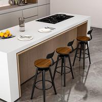 Nordic Industrial Luxus Modern Gold Metall Drehbar Leder Barhocker Theke Küchen stühle für Esszimmer Wohnzimmer Hotel Schlafzimmer