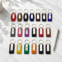 Cadeau promotionnel, porte-clés en métal et cuir PU personnalisé avec logo gravé au laser, sublimation