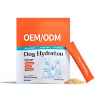Poudre d'hydratation essentielle OEM pour chiens, enrichie en électrolytes et nutriments, améliorant la qualité de l'eau, complément alimentaire actif pour chiens seniors, soutien immunitaire et santé