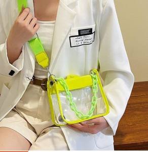 Bolsa de Mensajero Transparente de PVC al por Mayor, Bolsa de Hombro de Cadena Personalizada de Moda, Bolsos Cruzados Transparentes para Mujer - Product Image 4