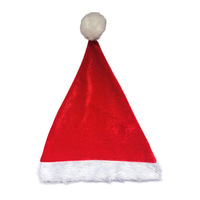 Chapeau de Père Noël en peluche à poils longs en forme de cône pour fêtes de Noël, taille unique pour adultes et enfants, idéal pour les spectacles sur scène