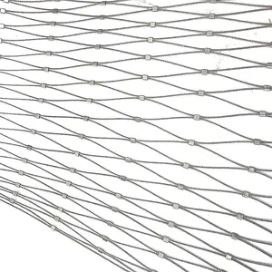 花园围栏用柔性不锈钢304 316钢丝绳网网