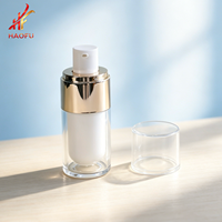 Nueva Llegada: Botellas de Spray de Acrílico Blanco de Doble Capa de 15 ml para Dispensar Emulsiones, para Crema Facial, Crema para Ojos, Cosméticos y Cuidado de la Piel