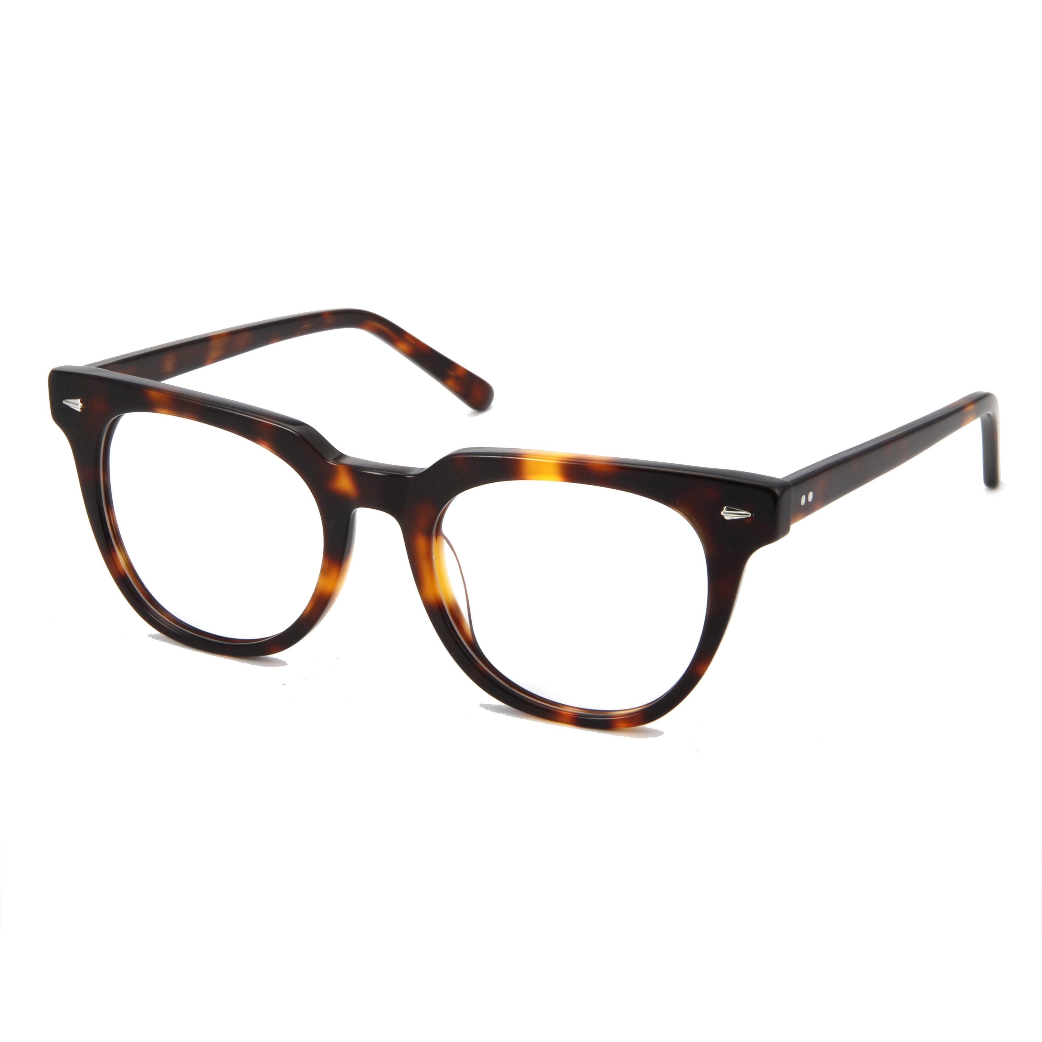 Marca rivetto uomo acetato occhiali quadrati montatura ovale