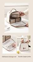 Boîte à lunch en acier inoxydable 304 de qualité alimentaire, récipient isotherme compatible micro-ondes, ensemble de boîtes bento avec sac à lunch