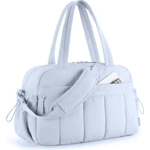 Sac fourre-tout matelassé en polyester avec fermeture éclair, toutes saisons, style minimaliste pour femme, idéal pour les voyages - Product Image 2