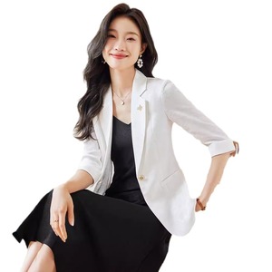 Pink Blazer For Women Lightweight Breathable Chinese Style Spring Summer Casual Elegant Fit - Product Image 5