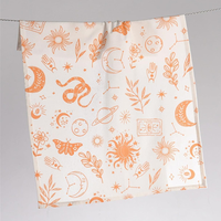 WML060 Sets de table, serviettes de cuisine et torchons en coton biologique imprimés sur mesure pour Noël