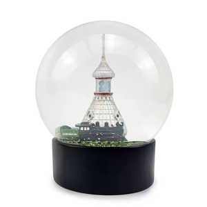 Artesanía de resina personalizada para regalos de negocios, globo de nieve artesanal único con <span class=keywords><strong>EDIFICIO</strong></span> DE RECUERDO DE AGUA Artificial - Product Image 1