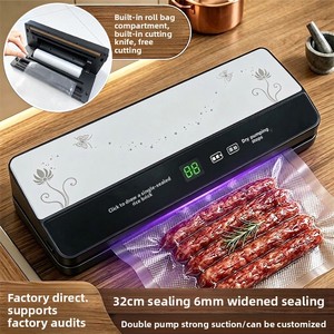 Vente directe d'usine, scelleuse <span class=keywords><strong>sous</strong></span> <span class=keywords><strong>vide</strong></span> certifiée CE pour petites quantités, préservateur alimentaire domestique avec double pompe et forte aspiration. - Product Image 1