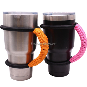 Poignée tressée <span class=keywords><strong>à</strong></span> la main en paracorde 550 pour bouteille, support portable pour tasse de voyage 20-40 oz - Product Image 1