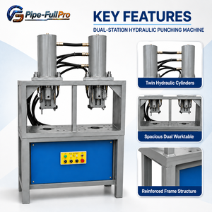 เครื่องเจาะท่อไฮดรอลิกอุตสาหกรรมพร้อมแม่พิมพ์เจาะร่องแบบกำหนดเอง - Product Image 2