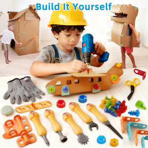Xuyên biên giới giáo dục thông minh tự làm Công cụ lắp ráp sáng tạo Bộ đồ chơi mô phỏng sửa chữa trẻ em tuốc nơ vít Nut Bộ trò chơi - Product Image 1
