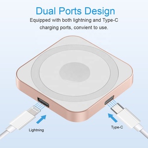 Chargeur sans <span class=keywords><strong>fil</strong></span> magnétique fin 3 en 1 de qualité supérieure, portable, type C 9V/2A pour IWatch, pour <span class=keywords><strong>Iphone</strong></span>, pour les voyages et le bureau à domicile - Product Image 2