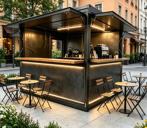 Installation rapide, boutique pliable extensible de 10 pieds, kiosque portable, café, magasin, étanche, isolé, préfabriqué, stand de vente au détail - Product Image 3