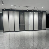 Carreaux de céramique en porcelaine terrazzo gris brillant 60*120, matériau décoratif pour revêtement mural extérieur et intérieur