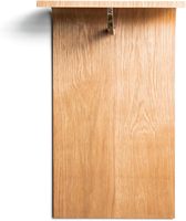 Porte-manteau mural en bois de chêne avec détails dorés, étagère à vêtements, organisateur d'entrée
